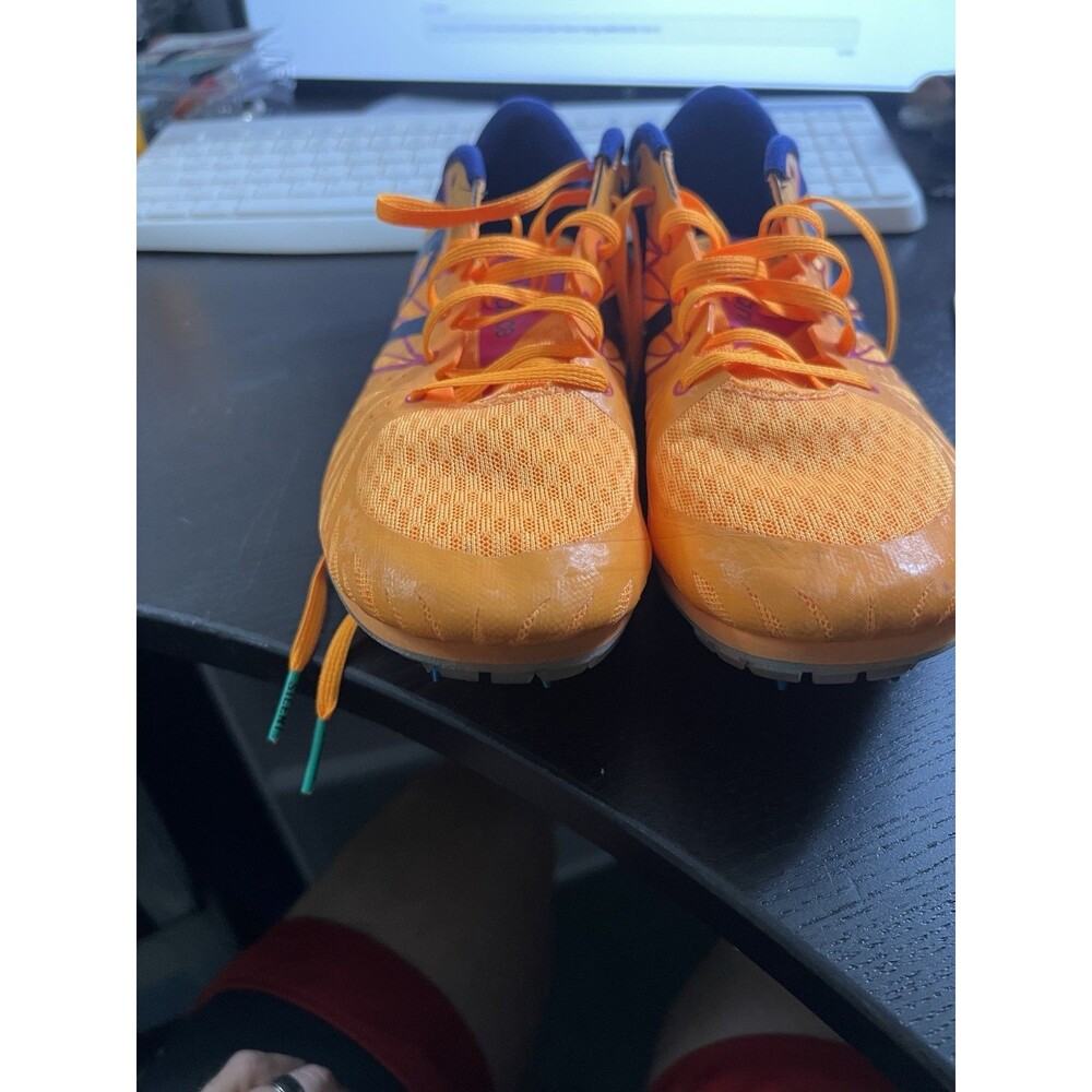 New Balance MD500v4 MensTrack Spikes Blue Yellow Orange MMD500B4 Size 10